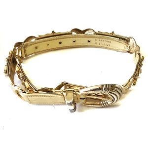 Vintage 80s Captiva Golden Metallic Links Belt